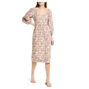 Faherty Freya Scoop Neck Balloon Sleeve Dress